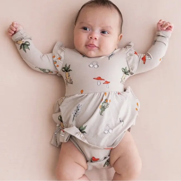 🧡$30 FLASH SALE🧡Kyte Baby Viscose Bamboo Harry Potter Herbology Skirt Onesie NWT - Picture 3 of 4